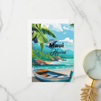 Maui Travel Postcard Art, Maui Hawaii Travel Postc