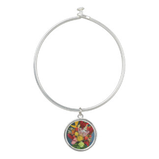 Maui Tropical Flowers - Wearable Bouquet Bangle Bracelet