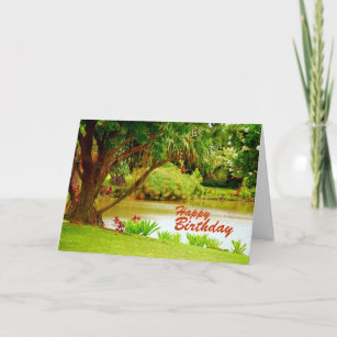 Maui Tropical Gardens Lagoon, Birthday Card