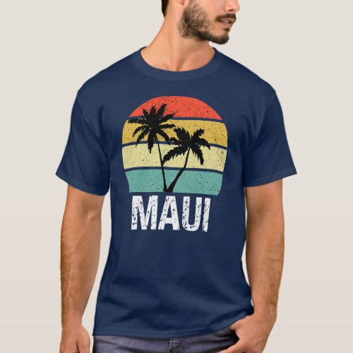 Maui Vintage HI 70s Retro Throwback Design Men  T_Shirt