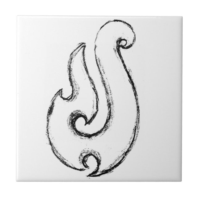 Mauis hook ceramic tile (Front)