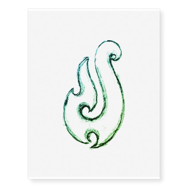 mauis hook temporary tattoo (Front)