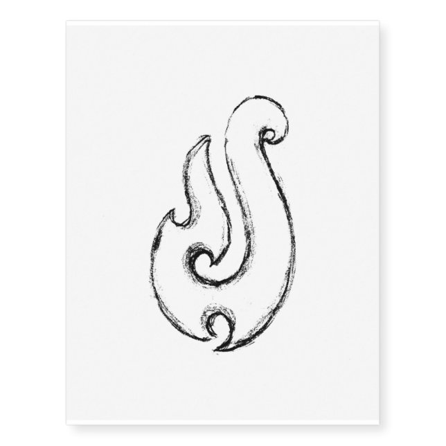 mauis hook temporary tattoo (Front)