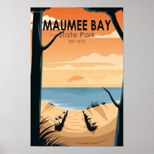 Maumee Bay State Park Ohio Vintage Poster