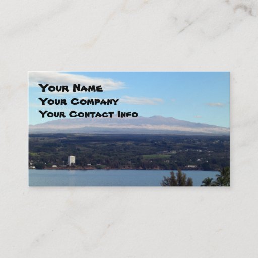 Customizable Mauna Kea Business Card Template