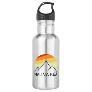 Mauna Kea Hawaii Retro Stainless Steel Water Bottle