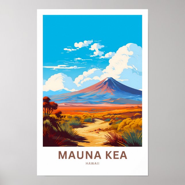 Mauna Kea Hawaii Travel Print (Front)