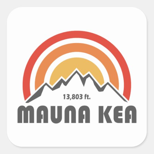 Mauna Kea Square Sticker