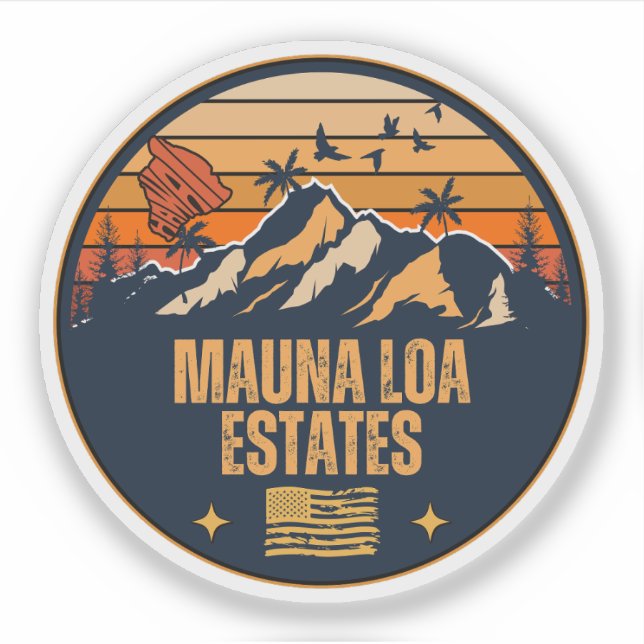 Mauna Loa Estates, Hawaii Sticker (Front)