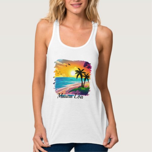 Mauna Loa T_Shirt Hawaii Beach Vacation  Tank Top