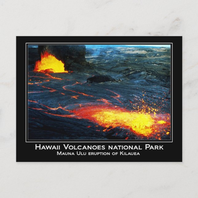 Mauna Ulu eruption of Kilauea Volcano in Hawaii Postcard (Front)