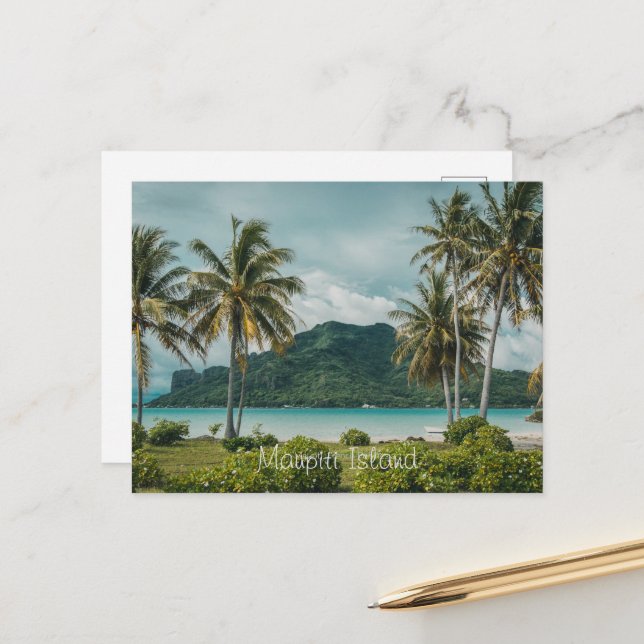 Maupiti, French Polynesian island Postcard (Front/Back In Situ)