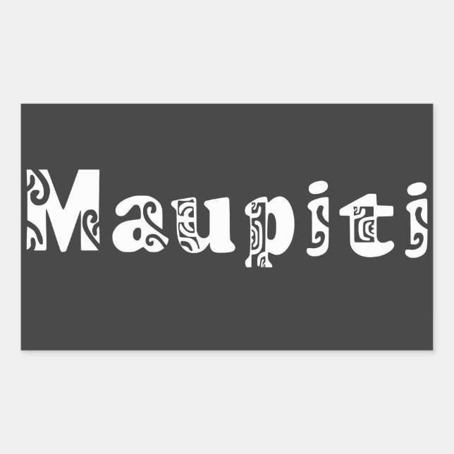 MAUPITI (white) Rectangular Sticker (Front)