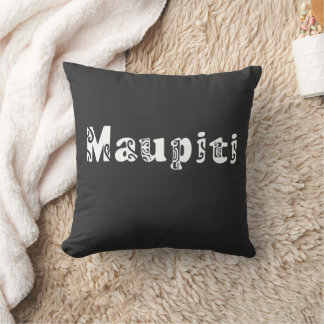 MAUPITI (white) Throw Pillow