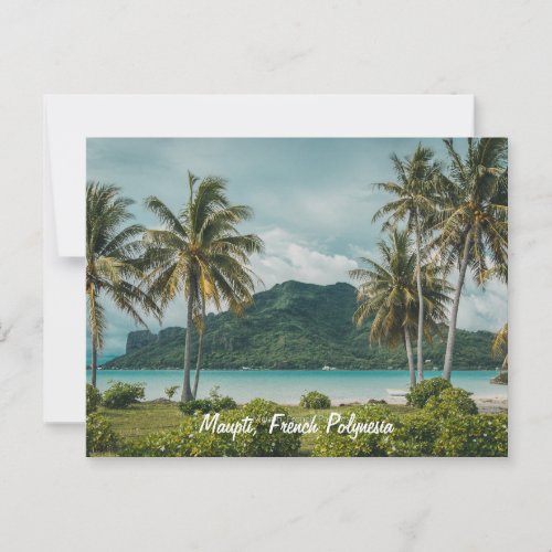 Maupti French Polynesian island Postcard