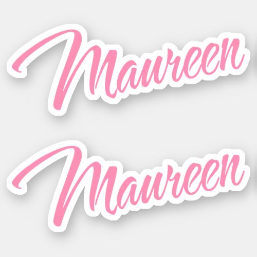 Maureen Decorative Name in Pink x2 Sticker
