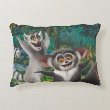 Maurice And Julien Accent Pillow by madagascar at Zazzle