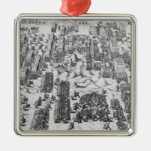 Maurice defeats Austrians at Battle of Nieuport Metal Ornament