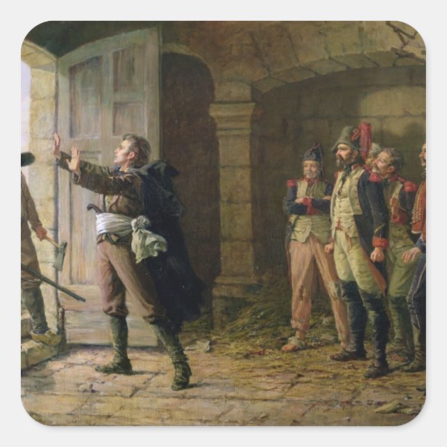 Maurice Gigost d'Elbee  Protecting Square Sticker (Front)