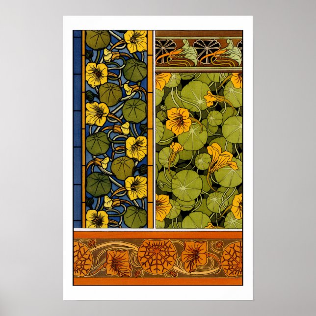 Maurice Pillard ( dit Verneuil ) Floral Art Nouvea Poster (Front)