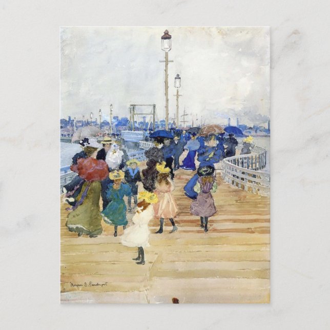 Maurice Prendergast- South Boston Pier Postcard (Front)