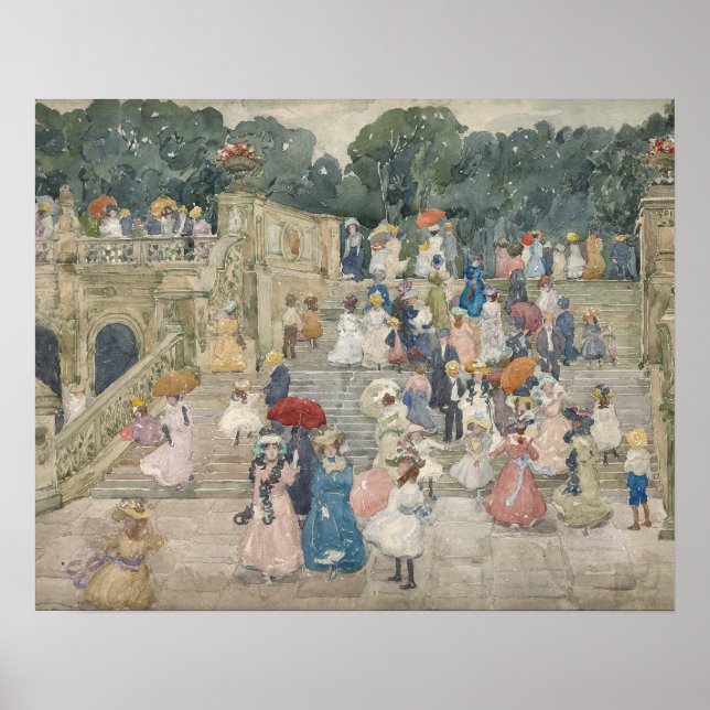 Maurice Prendergast - The Terrace Bridge, Central Poster (Front)