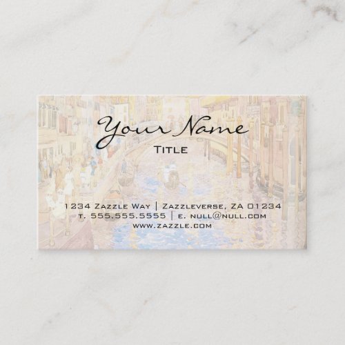 Maurice Prendergasts Venetian Canal Scene Business Card