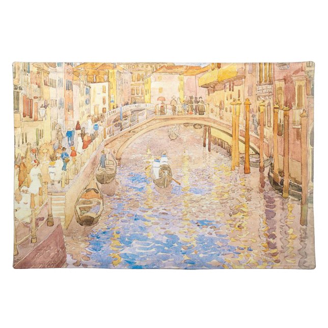 Maurice Prendergast's Venetian Canal Scene Cloth Placemat (Front)