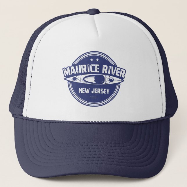 Maurice River New Jersey Kayaking Trucker Hat (Front)