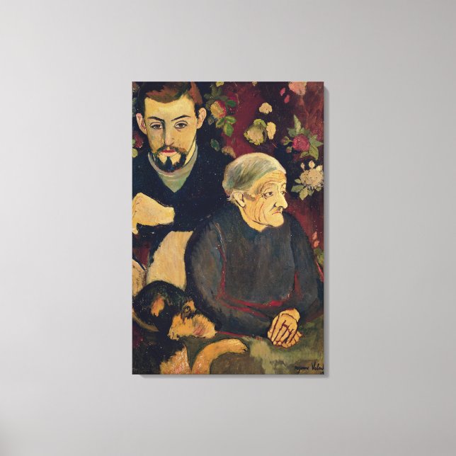 Maurice Utrillo, his Grandmother and his Dog Canvas Print (Front)