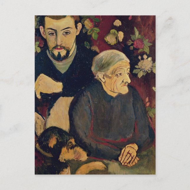 Maurice Utrillo, his Grandmother and his Dog Postcard (Front)