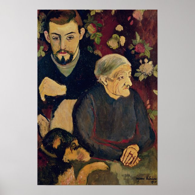 Maurice Utrillo, his Grandmother and his Dog Poster (Front)