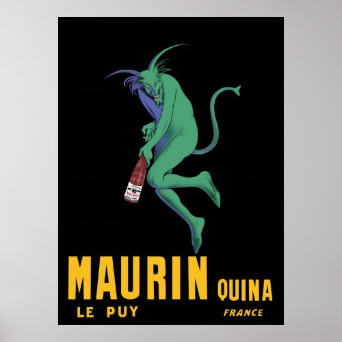 Maurin Quina Absinthe French Advertising Poster