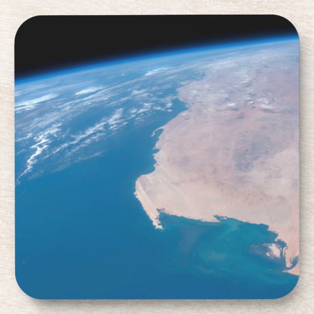 Mauritania And Western Sahara Off Coast Of Africa Beverage Coaster (Front)
