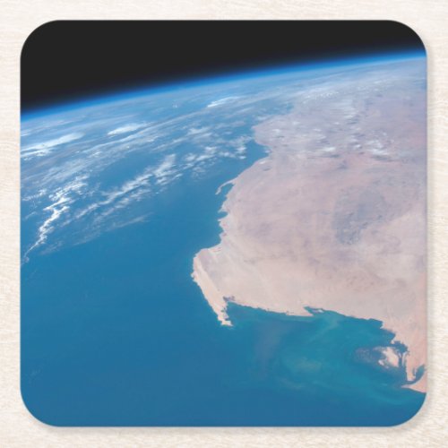 Mauritania And Western Sahara Off Coast Of Africa Square Paper Coaster