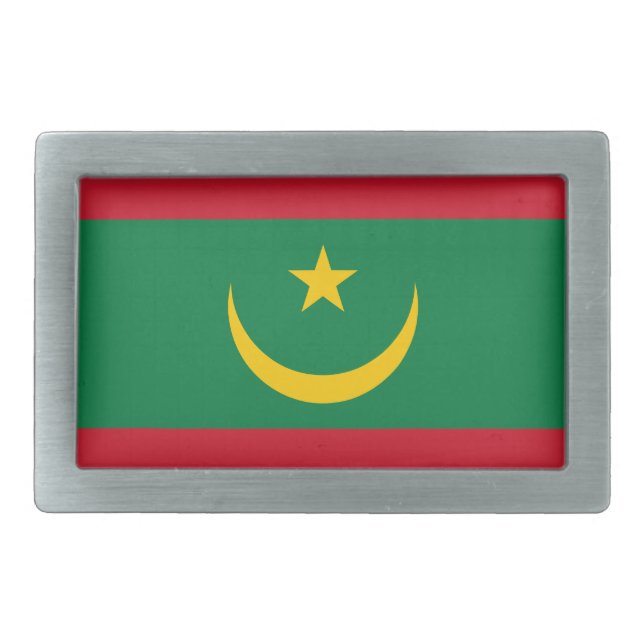 Mauritania Flag Belt Buckle (Front)