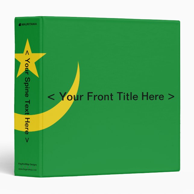 Mauritania Flag Binder (Front/Spine)