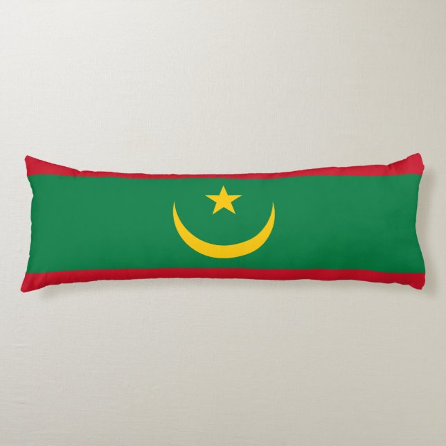Mauritania Flag Body Pillow (Front)