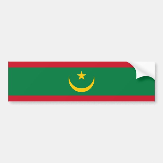 Mauritania Flag Bumper Sticker (Front)