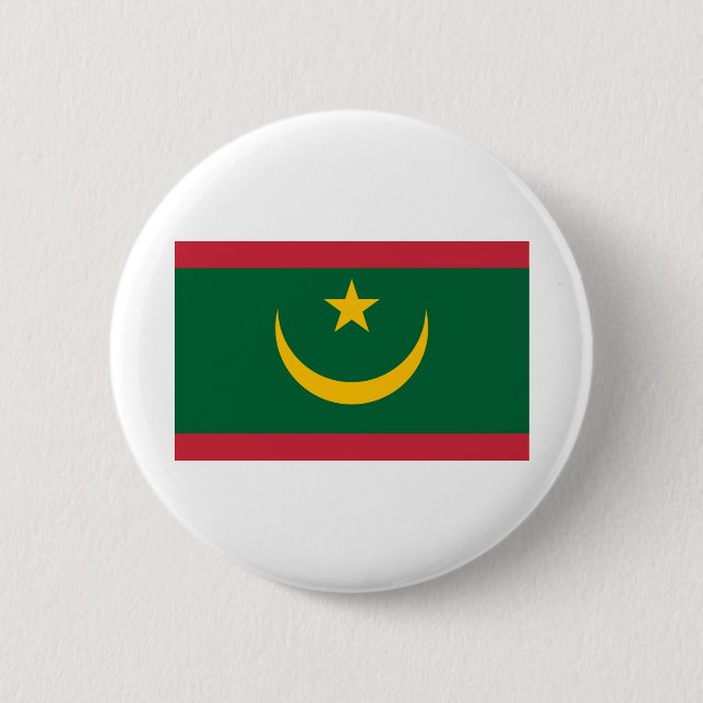 Mauritania Flag Button (Front)