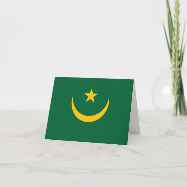 Mauritania Flag Card (Front)