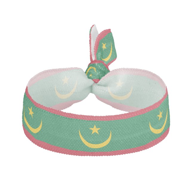 Mauritania Flag Elastic Hair Tie (Front)