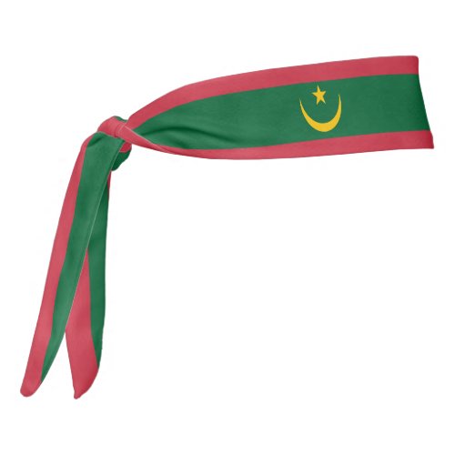 Mauritania Flag Elegant Patriotic Tie Headband