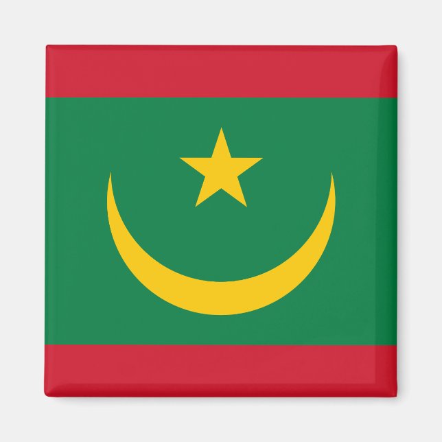 Mauritania Flag Magnet (Front)