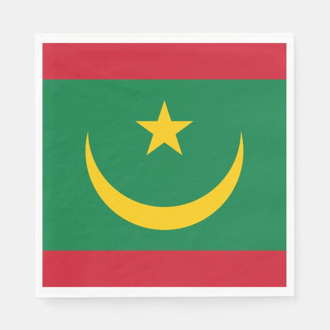Mauritania Flag Napkins (Front)