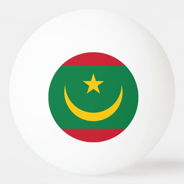 Mauritania Flag Ping Pong Ball (Front)