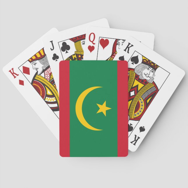 Mauritania Flag Poker Cards (Back)