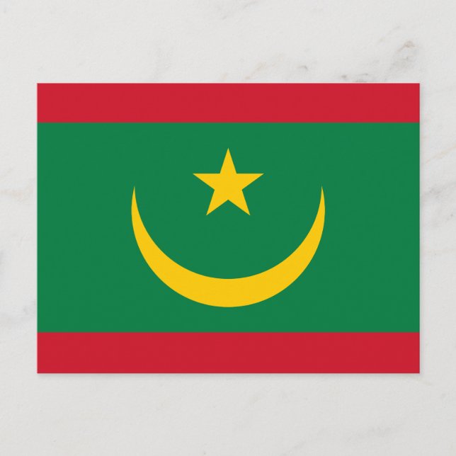 Mauritania Flag Postcard (Front)