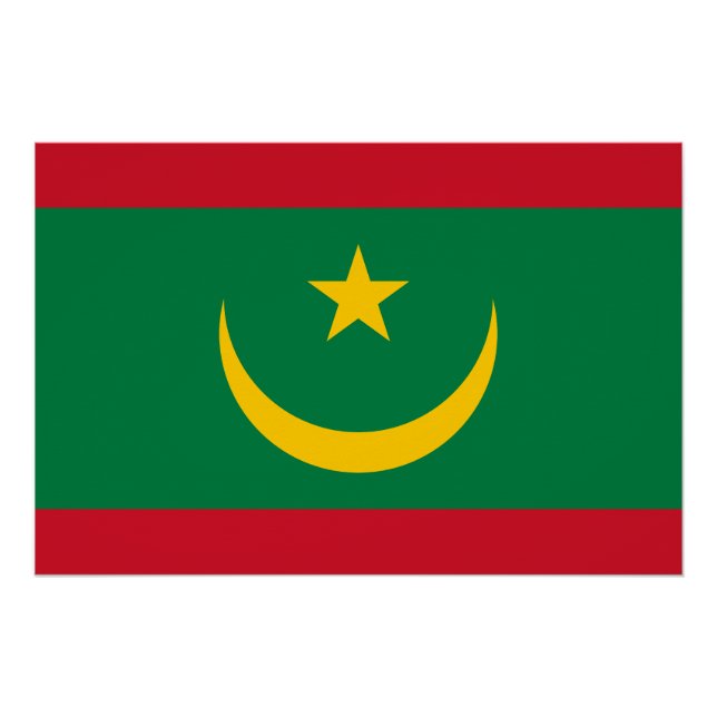 Mauritania Flag Poster (Front)