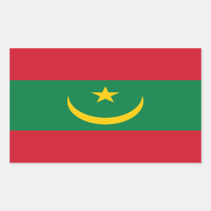 Mauritania Flag Rectangular Sticker
